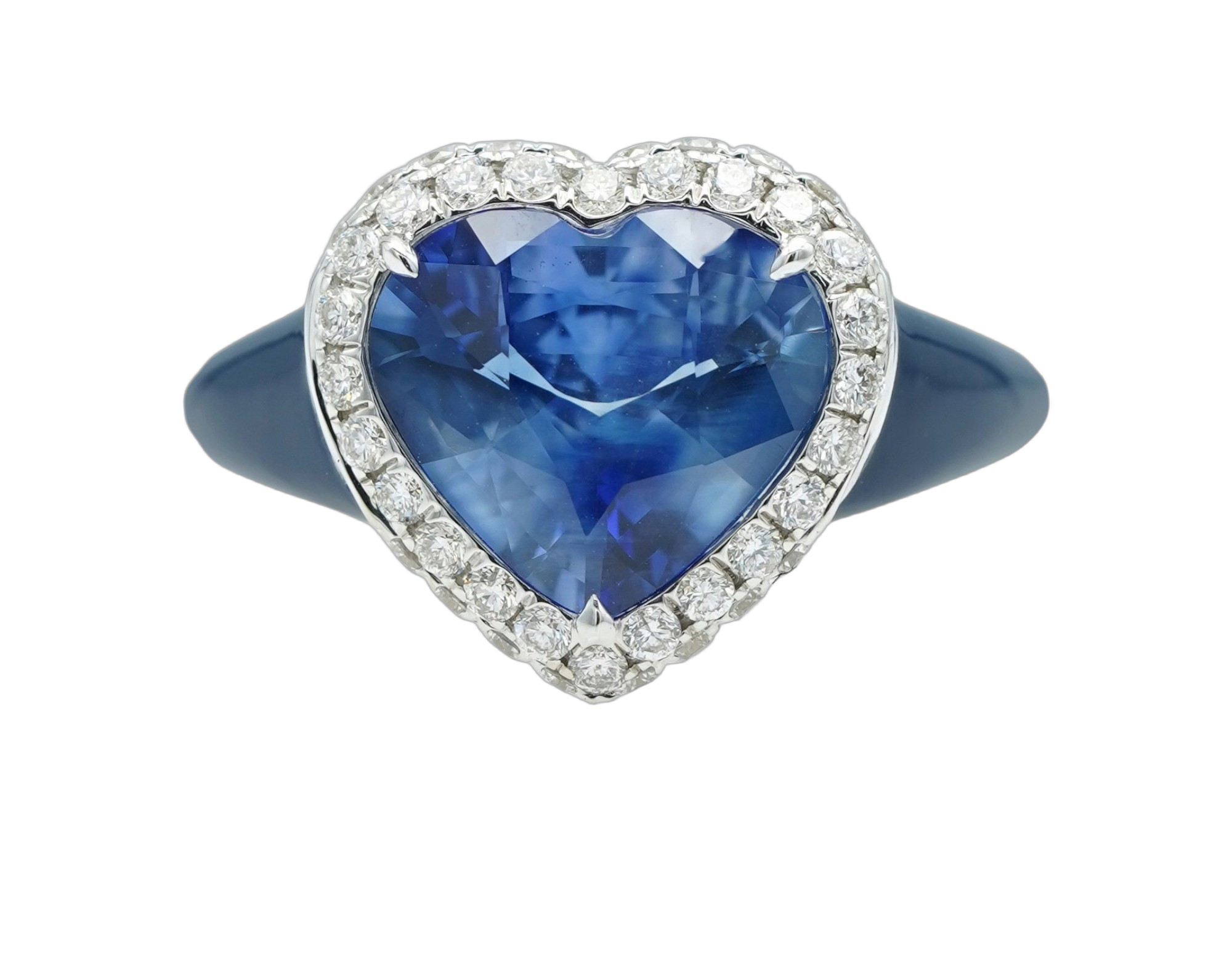 Heart shape sapphire ring