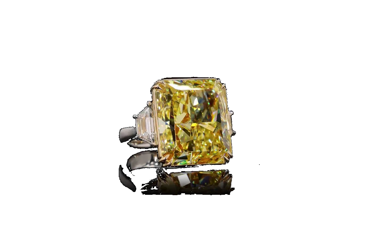 Exceptional yellow diamond ring